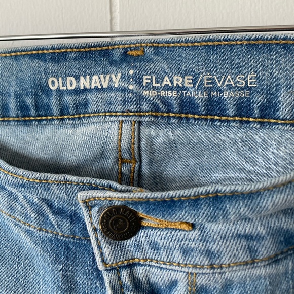 Mid Rise Distressed Flare Ankle Jeans - Picture 2 of 5